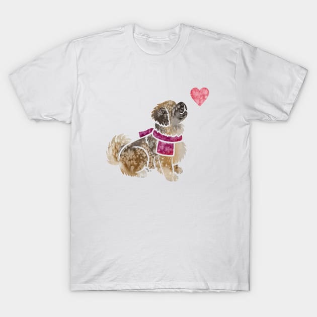 Tibetan Spaniel watercolour T-Shirt by animalartbyjess